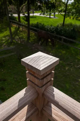Buitentrap in Onbehandeld Hout