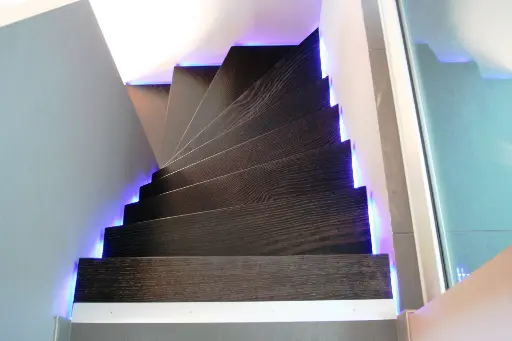 Houten Trap met Ledverlichting