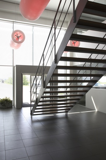Metal Design Staircase with Ovangkol