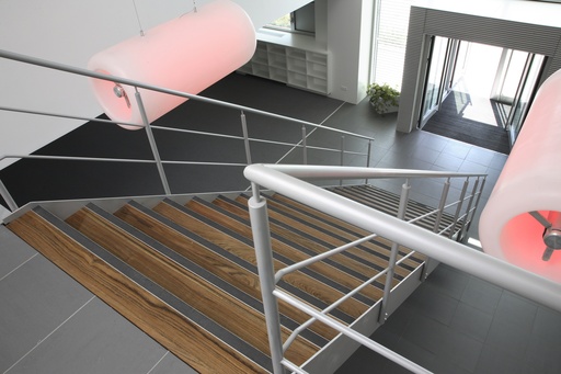 Metal Design Staircase with Ovangkol