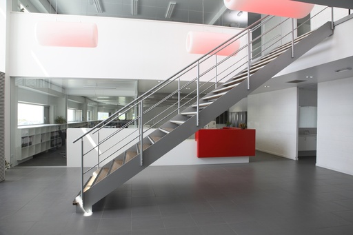 Metal Design Staircase with Ovangkol
