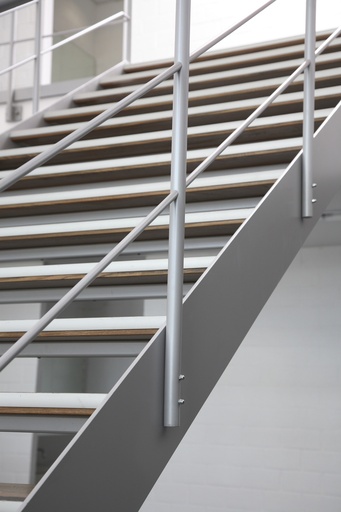 Metal Design Staircase with Ovangkol