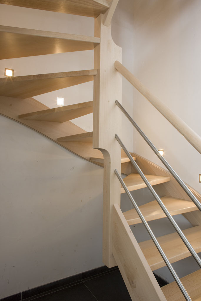 Escalier quart tournant double ouvert standard