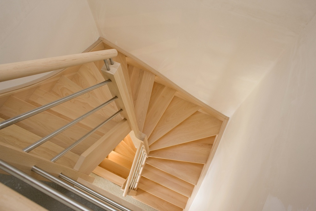 Escalier quart tournant double ouvert standard