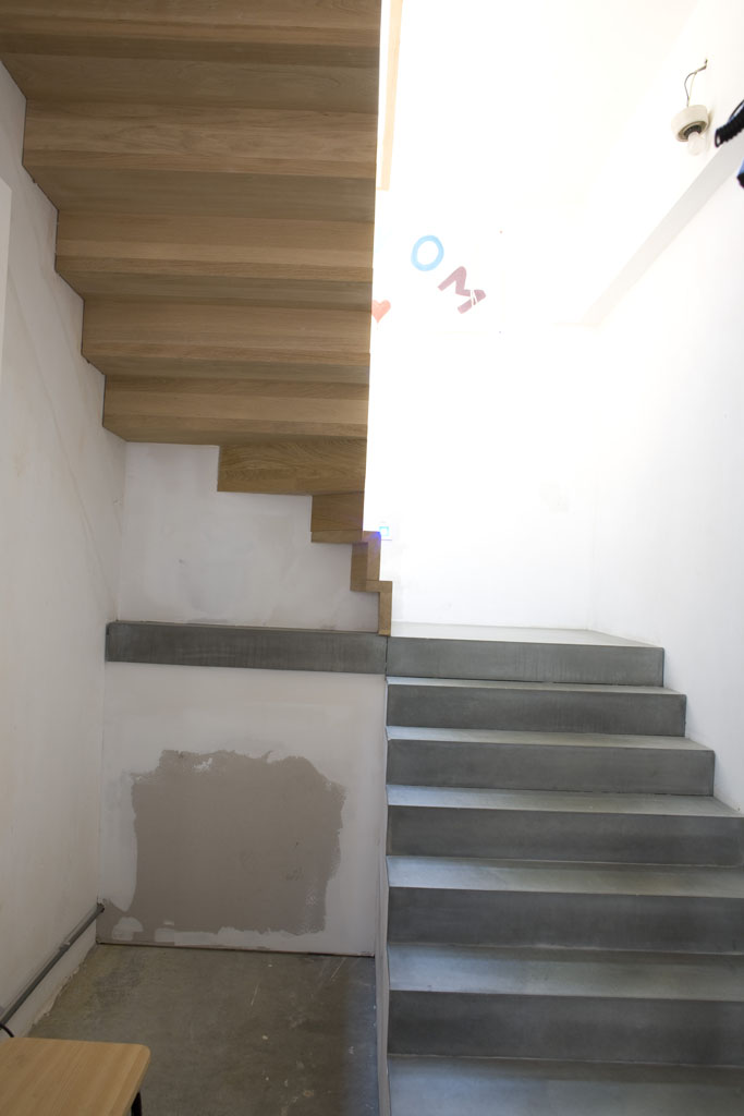 escalier blocq sans limons sous-jacents