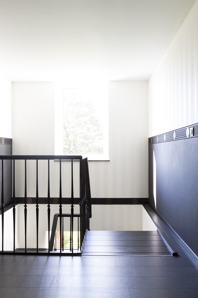 Rechte open trap met bordes (Montenaken) (82) Klassiek