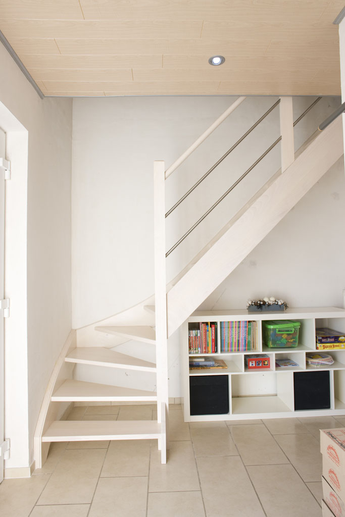 Escalier quart tournant standard ouvert