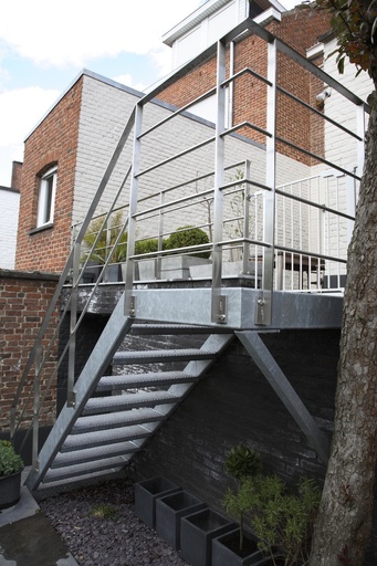 Gegalvaniseerde Trap met Inox Balustrade