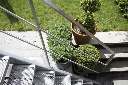 Gegalvaniseerde Trap met Inox Balustrade