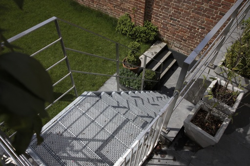 Gegalvaniseerde Trap met Inox Balustrade
