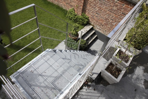 Gegalvaniseerde Trap met Inox Balustrade