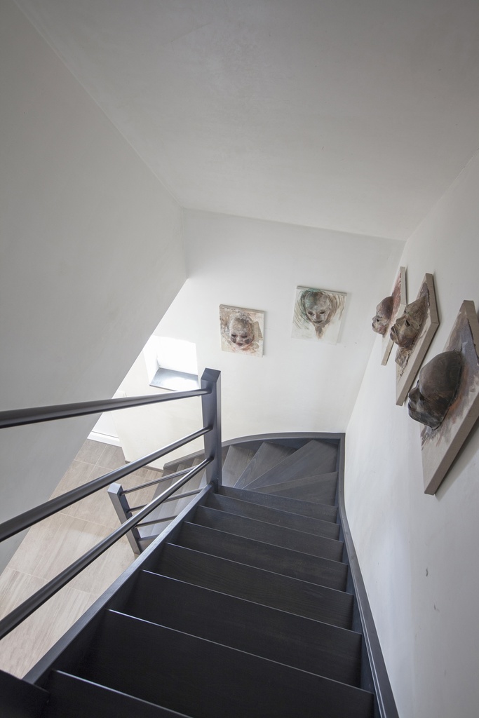 Standaard open kwartdraaitrap | geschilderd