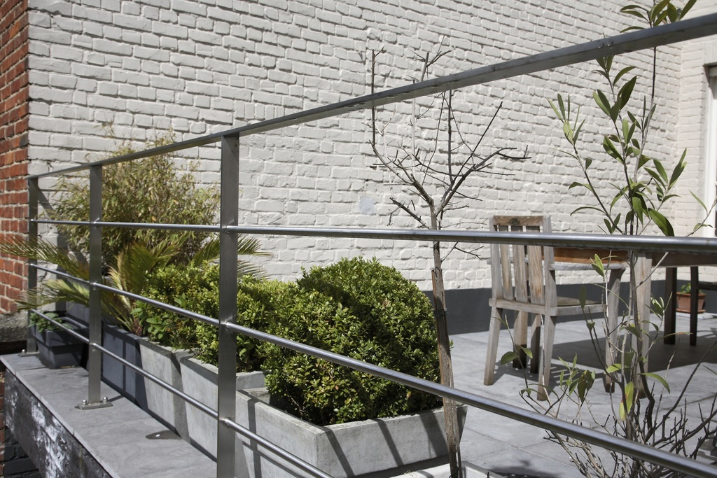Gegalvaniseerde Trap met Inox Balustrade