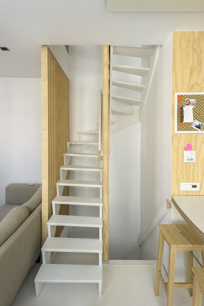 Escalier en Z ouvert en bois sur mesure
