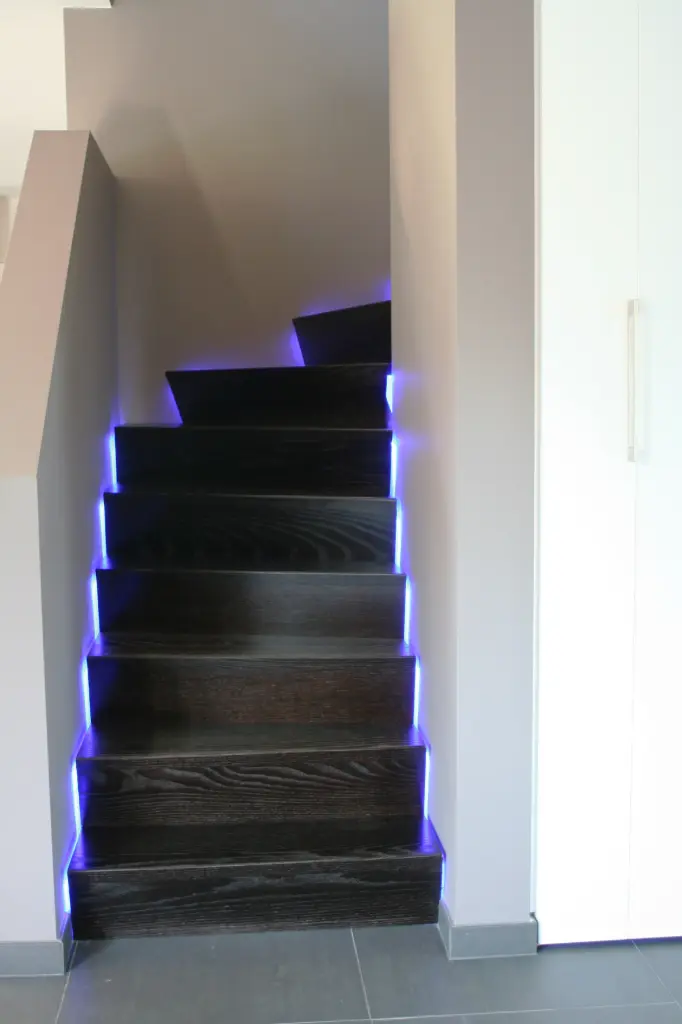 Houten Trap met Ledverlichting