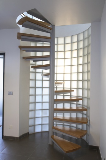 Metal Spiral Staircase with Central Spine