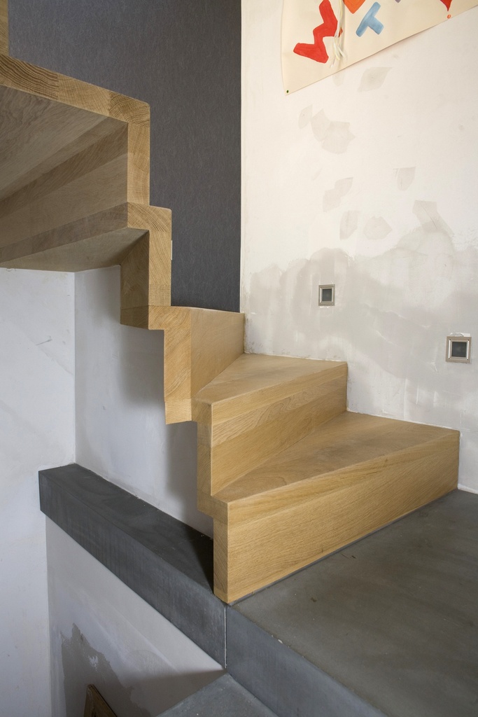 escalier blocq sans limons sous-jacents