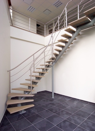 [1139] Escalier double quart tournant avec palier